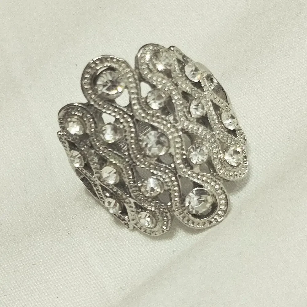 Antique Art Deco Edwardian Revival Cocktail Ring Size 7